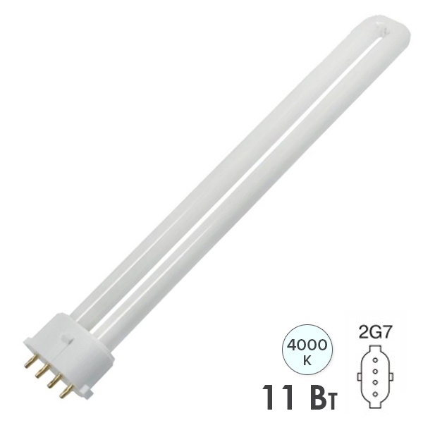 Лампа компактная люминесцентная Osram Dulux S/E 11W/840 4000K 2G7 холодно-белая
