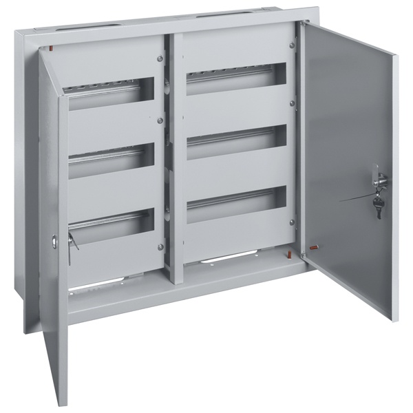 Щит металлический встраиваемый TDM ЩРВ-72 (2х3х12) модулей (550х610х120) 2 двери IP31 серый