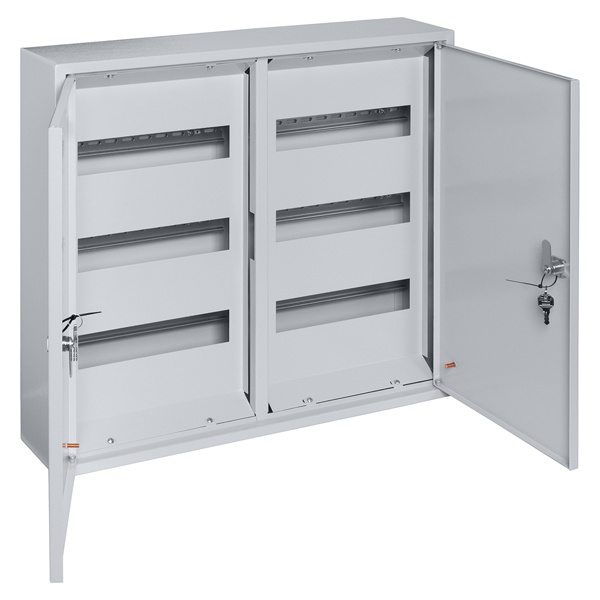 Щит металлический навесной TDM ЩРН-72 (2х3х12) модулей (540х600х120) 2 двери IP31 серый