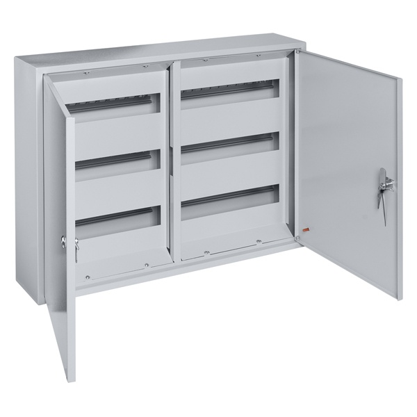 Щит металлический навесной TDM ЩРН-90 (2х3х15) модулей (500х680х120) 2 двери IP31 серый