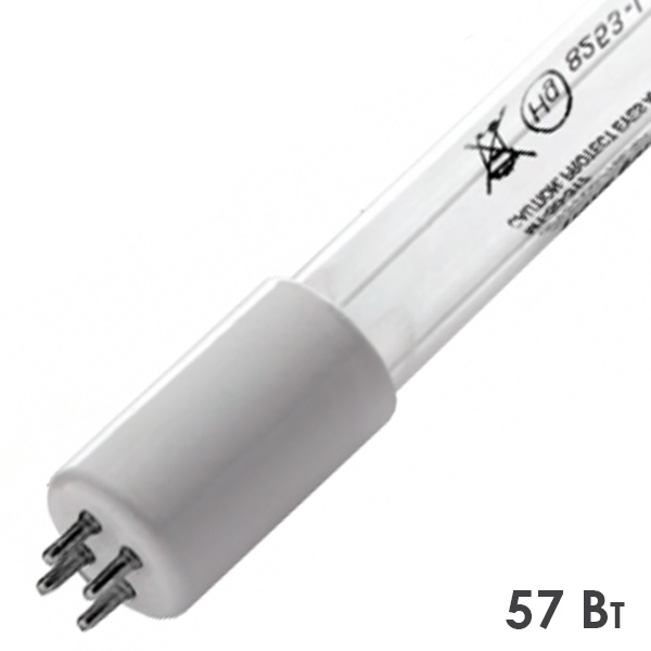 Лампа амальгамная LightBest GPHA 357T6L/4 57W 4P (G10q) 1.8A 357x19mm