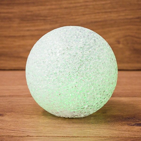 Акриловая светодиодная фигура Снежок 10см RGB