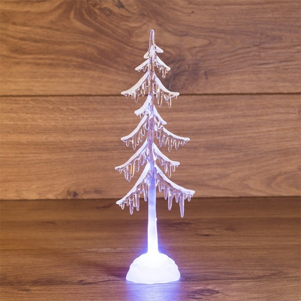 Фигура светодиодная на подставке Елочка, 25см RGB