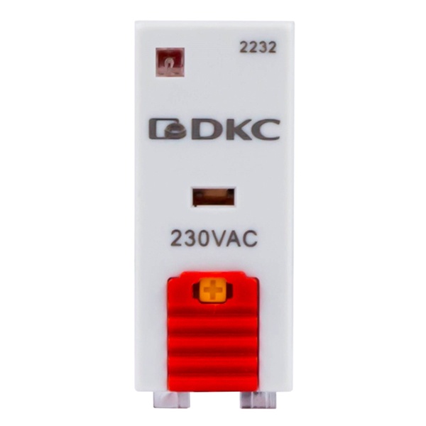 Реле миниатюрное DKC 12А 1CO AgSnO2 220В AC тест, светодиод IP50