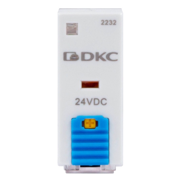 Реле миниатюрное DKC 8А 2CO AgSnO2 24В DC тест, светодиод, защитный диод IP50