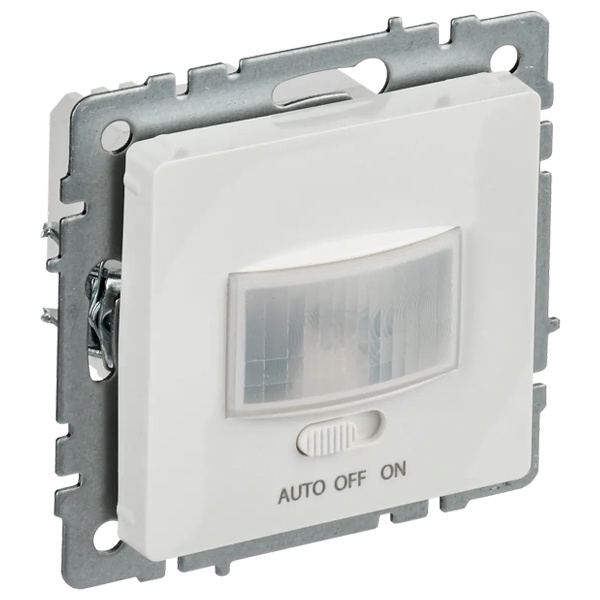 Датчик движения ИЭК BRITE 500Вт IP20 таймер 20сек-6мин, освещенность 10-1275Лк белый (ДС10-1-БрБ)