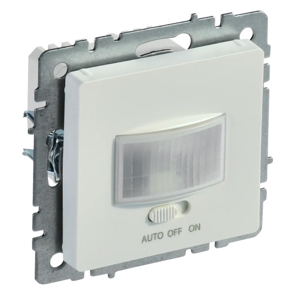 Датчик движения ИЭК BRITE 500Вт IP20 таймер 20сек-6мин, освещенность 10-1275Лк жемчуг (ДС10-1-БрЖ)