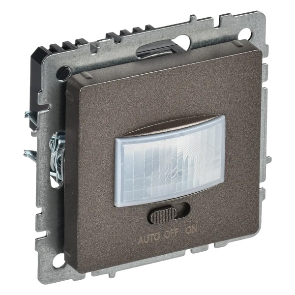 Датчик движения ИЭК BRITE 500Вт IP20 таймер 20сек-6мин, освещенность 10-1275Лк бронза (ДС10-1-БрТБ)