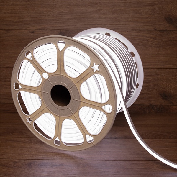 Гибкий неон LED SMD 8х16 мм, двухсторонний, белый, 120 LED/м, бухта 100 м