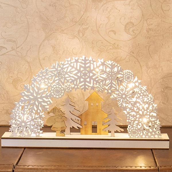 Деревянная фигурка с подсветкой Neon-Night Рождественская сказка 44,5x6x24 см