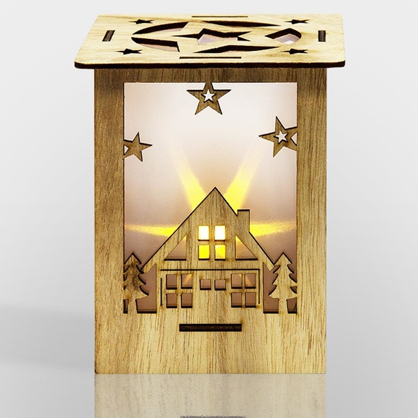 Деревянная фигурка с подсветкой Neon-Night Волшебный фонарик 13,8x11x11 см