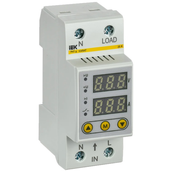 Реле напряжения и тока ИЭК РНТ-д однофазное 36мм (2м) 25А