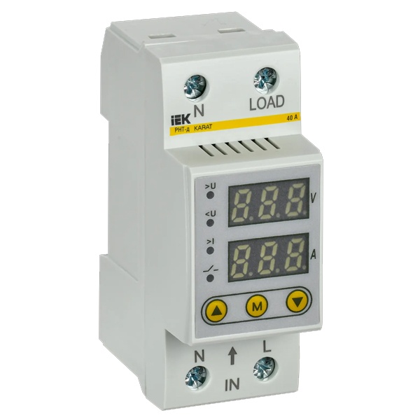 Реле напряжения и тока ИЭК РНТ-д однофазное 36мм (2м) 40А