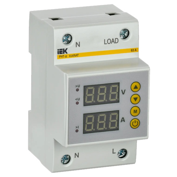 Реле напряжения и тока ИЭК РНТ-д однофазное 54мм (3м) 63А