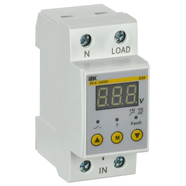 Реле напряжения ИЭК РН-д однофазное 36мм (2м) 63А