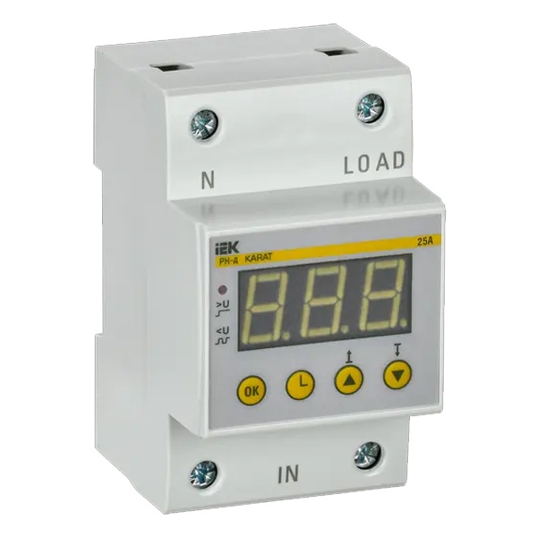 Реле напряжения ИЭК РН-д однофазное 54мм (3м) 25А