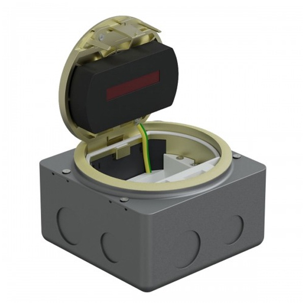 Люк в пол на 1,5 поста Экопласт LUK/15BR66 IP66 с суппортом и коробкой латунь