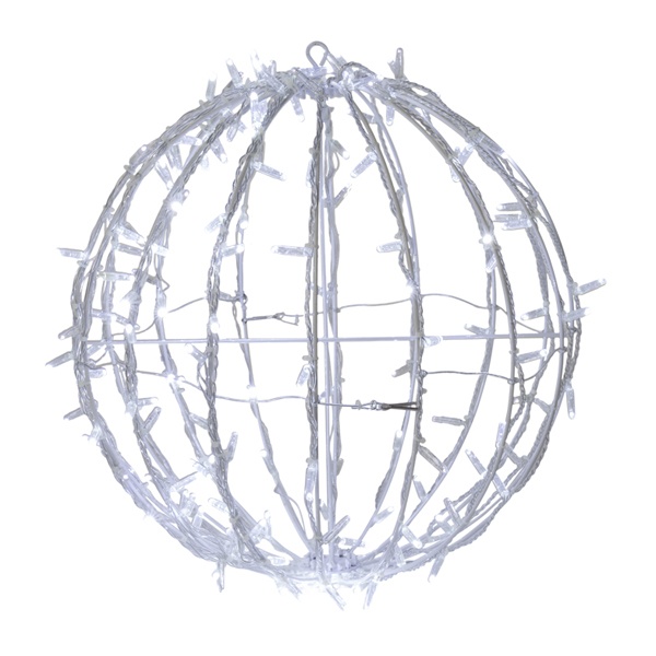 Шар светодиодный диаметр 30см 120LED 230V IP65 теплый белый цвет с эффектом мерцания