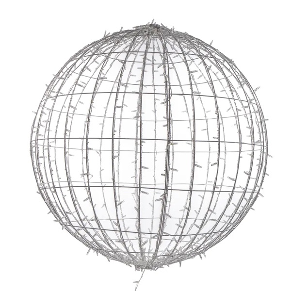 Шар светодиодный диаметр 120см 600LED 230V IP65 теплый белый цвет с эффектом мерцания