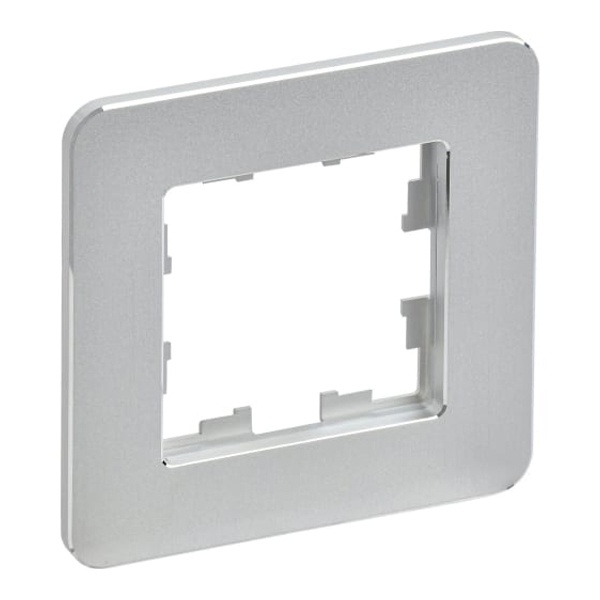 Рамка на 1 пост ИЭК BRITE металл алюминий матовый RE (РУ-1-1-Бр)