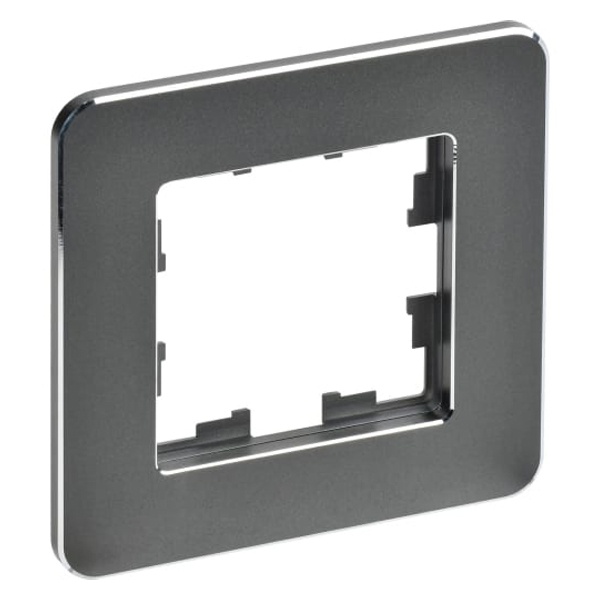 Рамка на 1 пост ИЭК BRITE металл титан матовый RE (РУ-1-1-Бр)