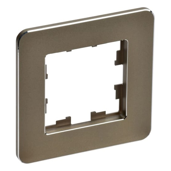 Рамка на 1 пост ИЭК BRITE металл латунь матовый RE (РУ-1-1-Бр)