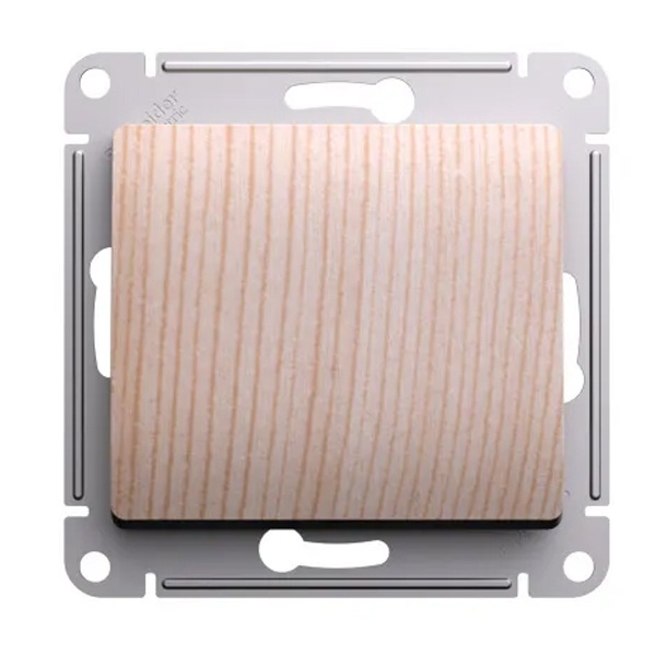 Одноклавишный переключатель SE Glossa 10A механизм, дерево сосна