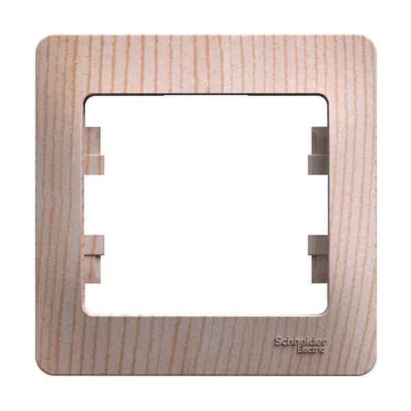 Рамка 1-постовая SE Glossa, дерево сосна