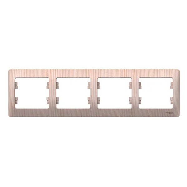 Рамка 4-постовая SE Glossa, горизонтальная, дерево сосна