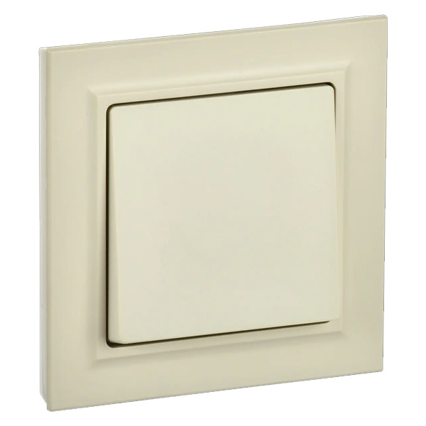 Выключатель 1-клавишный ИЭК BRITE 10А в сборе бежевый (ВСР10-1-0-БрКр)