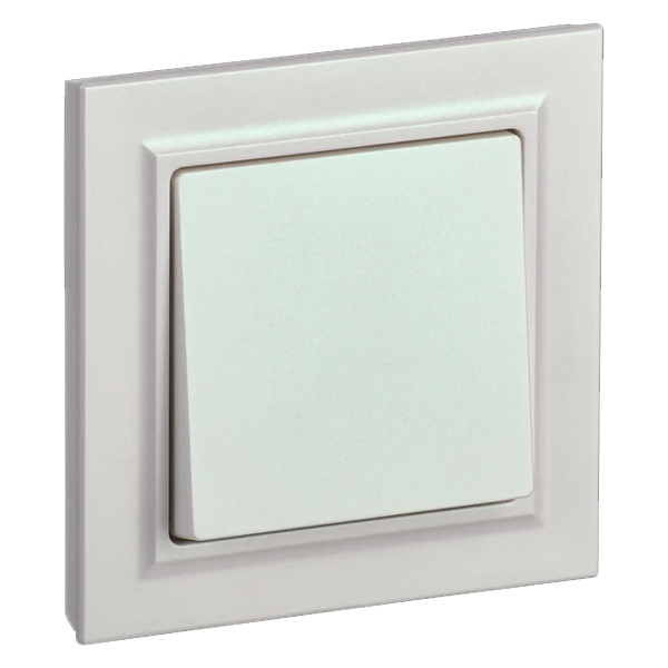 Выключатель 1-клавишный ИЭК BRITE 10А в сборе жемчуг (ВСР10-1-0-БрЖ)