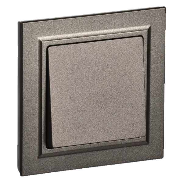 Выключатель 1-клавишный ИЭК BRITE 10А в сборе бронза (ВСР10-1-0-БрТБ)