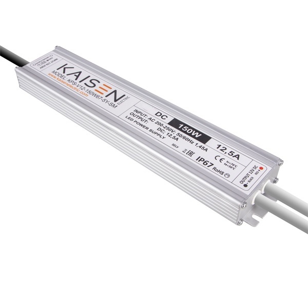 Блок питания для светодиодной ленты Kaisen 150W 24V 0-6,25A -30+40°С IP67 279х57х25 mm