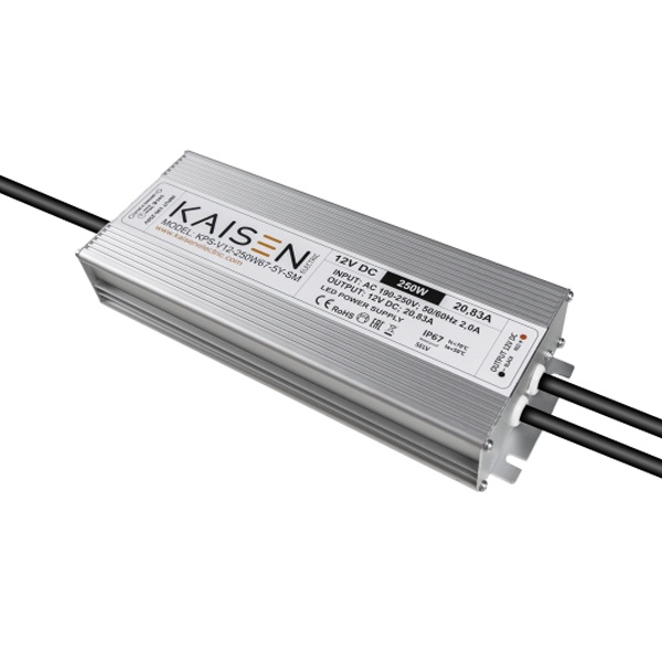 Блок питания для светодиодной ленты Kaisen 250W 24V IP67 0-10,42A 237x85x36 mm