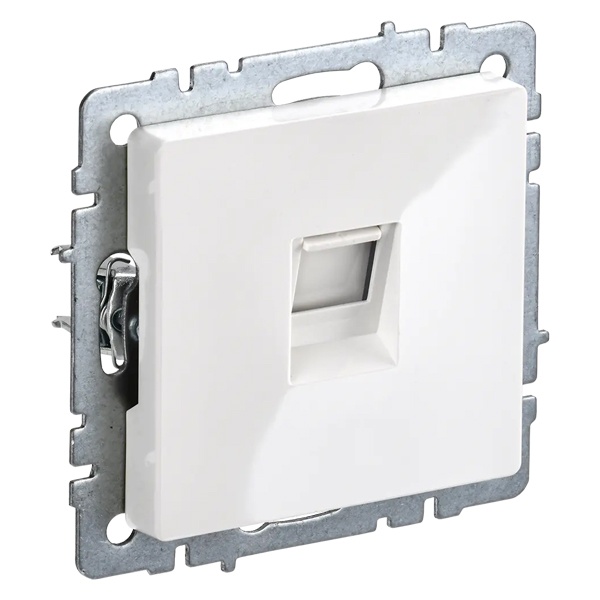 Розетка телефонная ИЭК BRITE RJ11 белый (РТ10-БрБ)