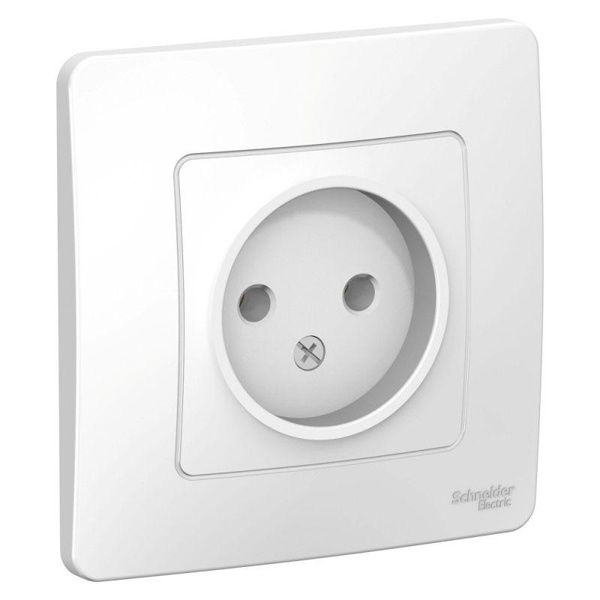 Розетка без заземления SE Blanca 2Р без шторок 16А, 250В с/у белый