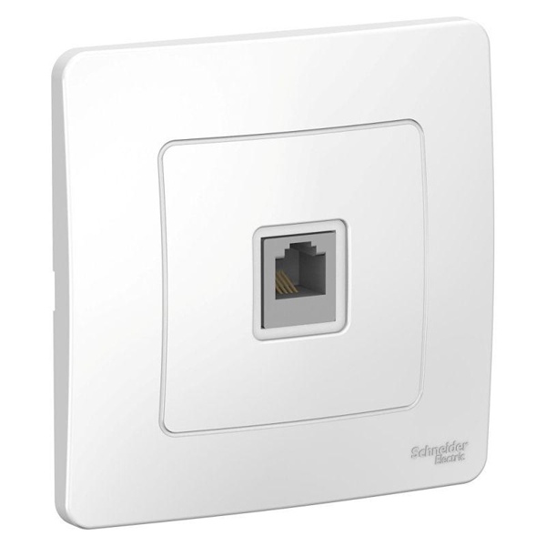 Розетка телефонная SE Blanca RJ11 с/у белый