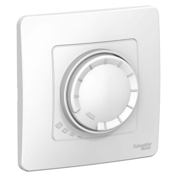 Светорегулятор SE Blanca (диммер) поворотно-нажимной универсальный, 400Вт с/у белый