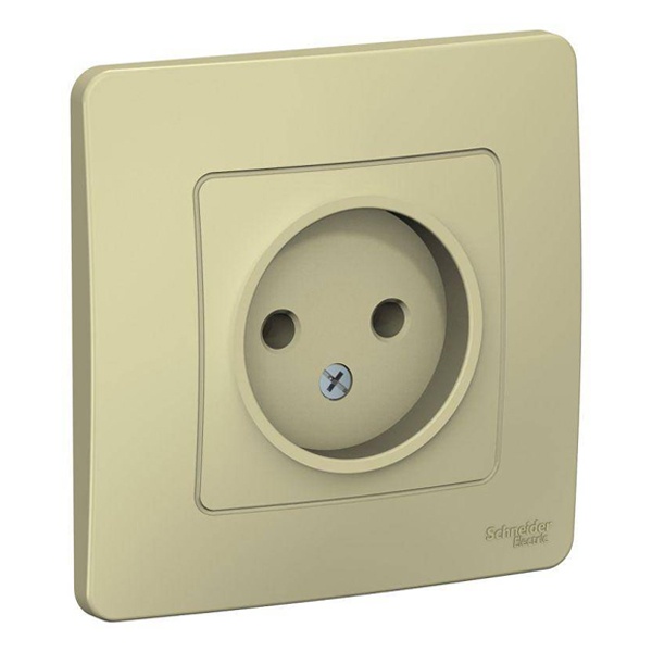 Розетка без заземления SE Blanca 2Р без шторок 16А, 250В с/у бежевый