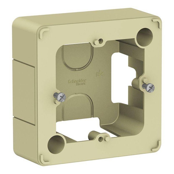 Коробка подъемная SE Blanca на один пост с возможностью соединения бежевый
