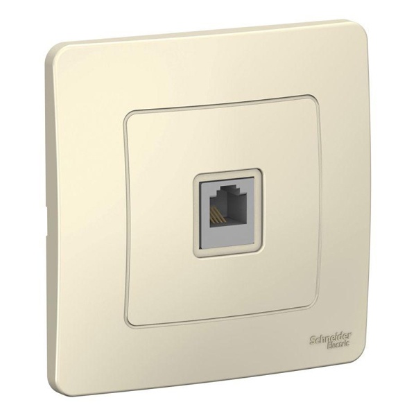 Розетка компьютерная SE Blanca RJ45, категория 5E с/у молочный