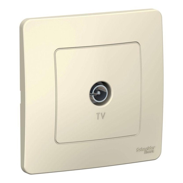 Розетка TV SE Blanca с/у молочный