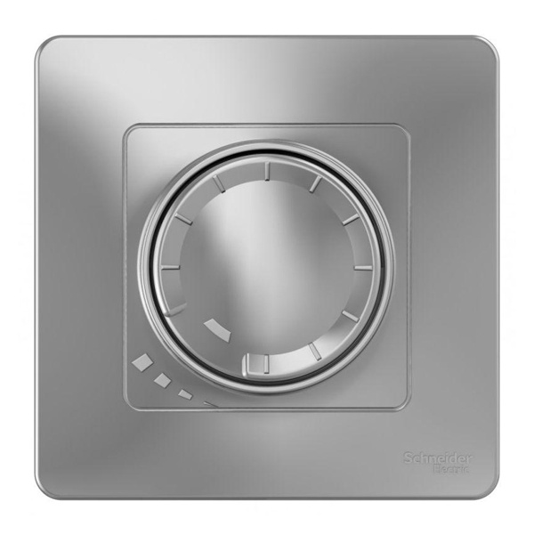 Светорегулятор SE Blanca (диммер) поворотно-нажимной универсальный, 400Вт с/у алюминий