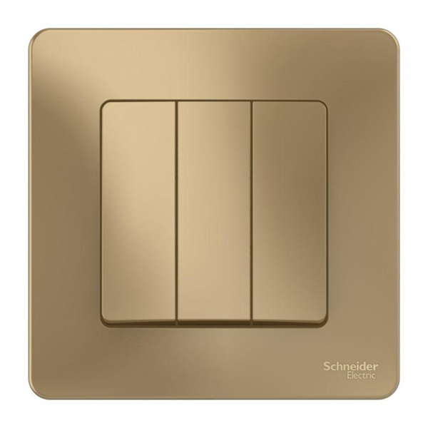 Выключатель 3-клавишный SE Blanca с/у 10A 250В титан