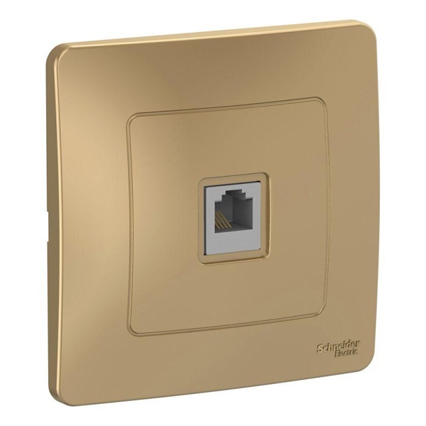 Розетка компьютерная SE Blanca RJ45, категория 5E с/у титан