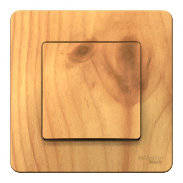 Переключатель 1-клавишный SE Blanca с/у 10A 250В ясень