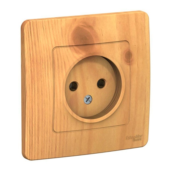 Розетка без заземления SE Blanca 2Р без шторок 16А, 250В с/у ясень