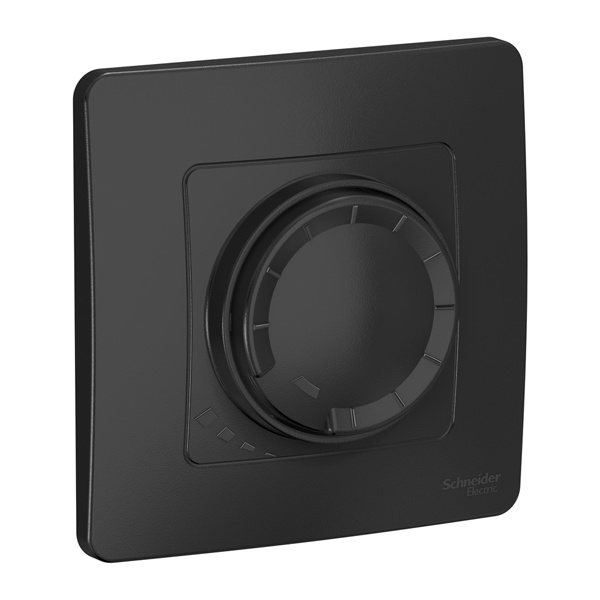 Светорегулятор SE Blanca (диммер) поворотно-нажимной универсальный, 400Вт с/у антрацит