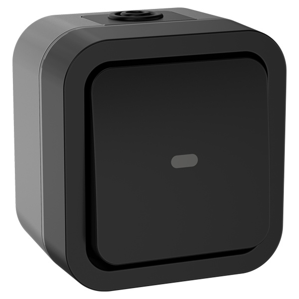 Переключатель 1-клавишный с индикацией ИЭК TORS TS102 10А IP55 графит