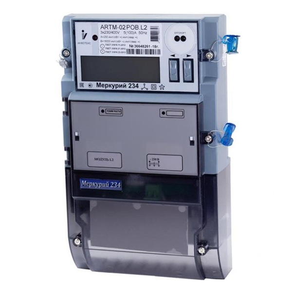 Электросчетчик Меркурий 234 ARTX2-00 PBR 3*57,7/100В 5(10)А 0,5S/1,0 Мн.т. опт. RS-485 ЖКИ